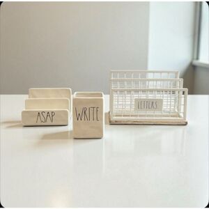 Rae Dunn "WRITE", "ASAP" and "LETTERS" Desk Organizer Set